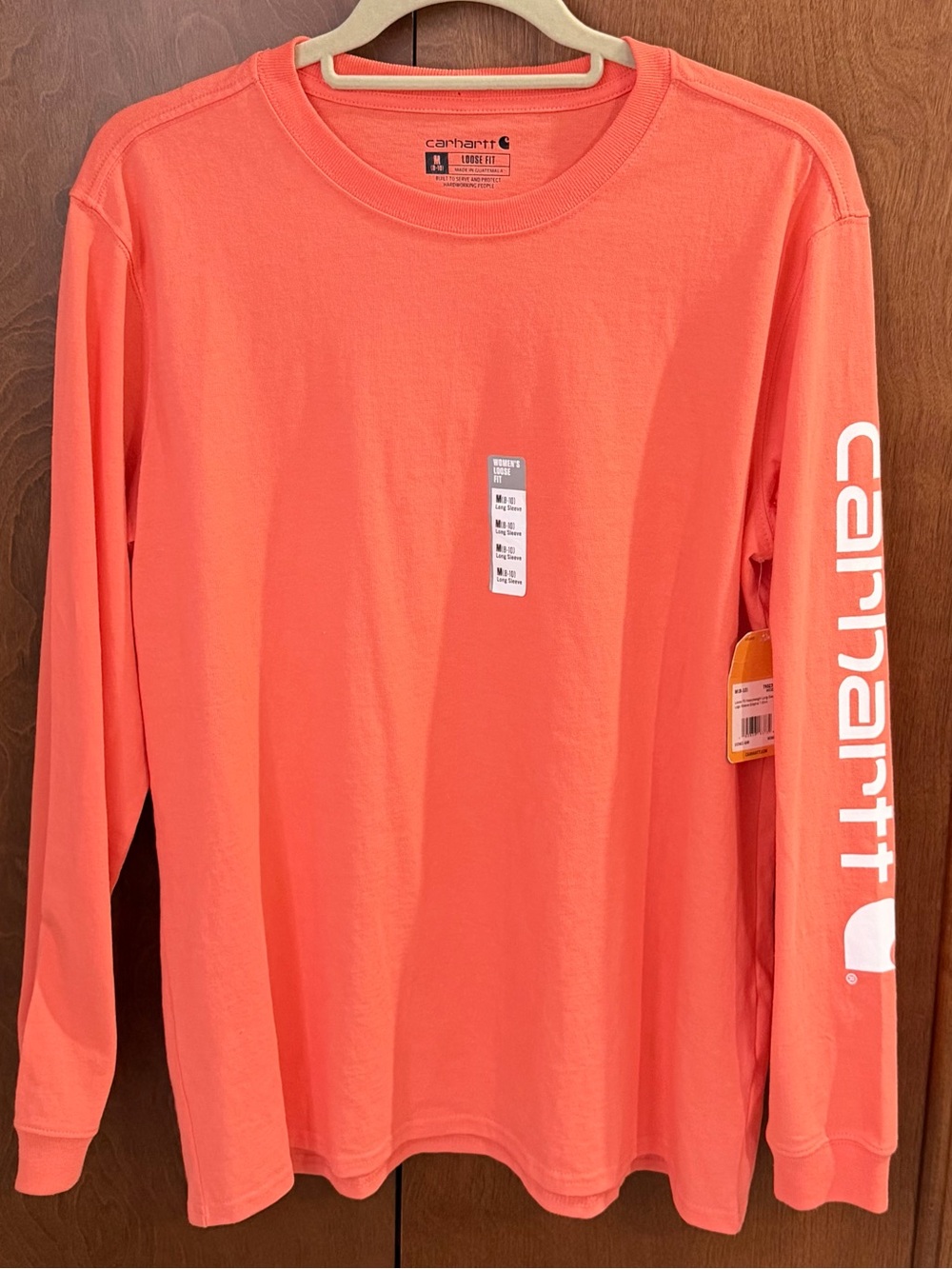 Carhartt Women's Loose Fit Heavyweight Long Sleeve Logo Tee NWT Medium